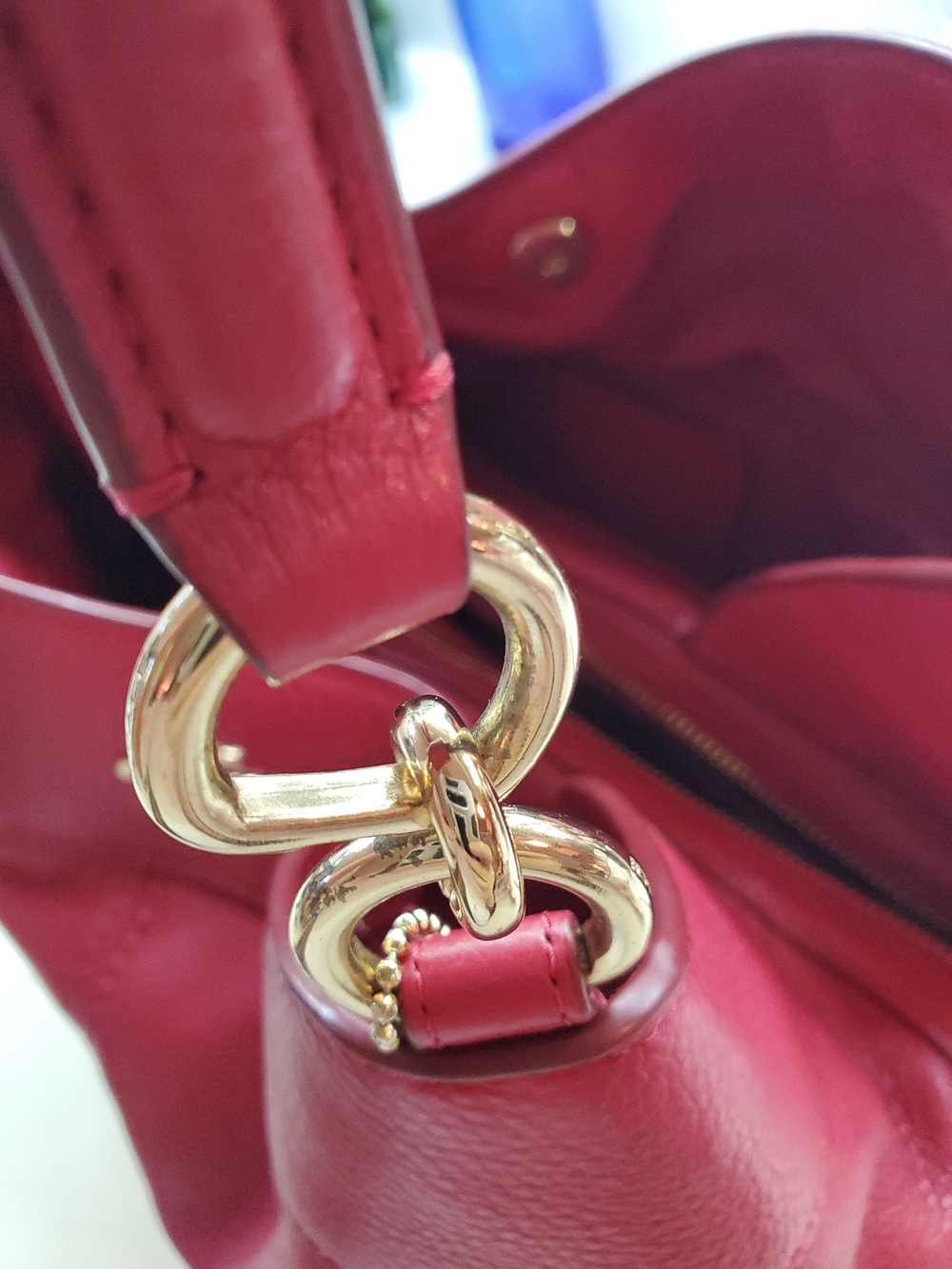 Coach Lexy Hot Pink Pebbled Leather Shoulder Tote REDUCED.. - Picture 14 of 16